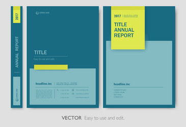 Cover design annnual report flyer presentation vector