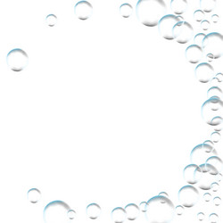 frame for processing of transparent bubbles vector image
