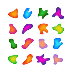 gradient liquid blob shapes vector image
