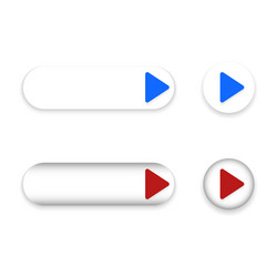 Set of white web buttons with arrows vector