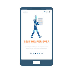 smart robot in business best employer helper use vector image
