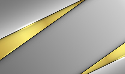 abstract gray and gold triangle overlapping layer vector image