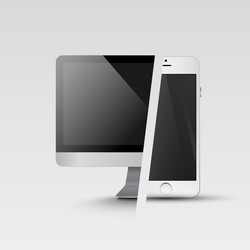 Smartphone and Computer Display vector image