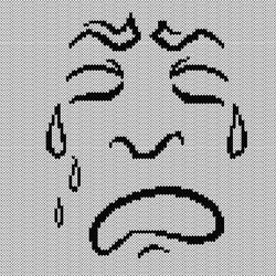 amusing and distorted grimace cries vector image