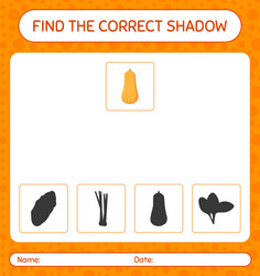 find the correct shadows game with squash vector image