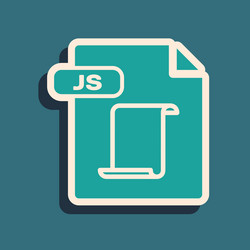 Green js file document download button icon vector