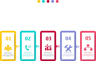 infographic element with icons and options vector image