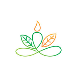 Leaf health logo design template Royalty Free Vector Image