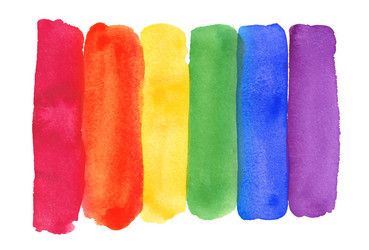 watercolor hand painted colorful rainbow set Vector Image