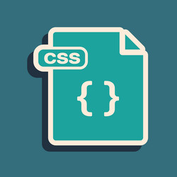 green css file document download button icon vector image