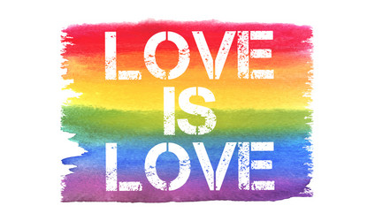 love is watercolor hand painted colorful Vector Image