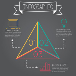 modern infographic triangle shape vector