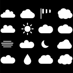 clouds icons set of in different form vector image