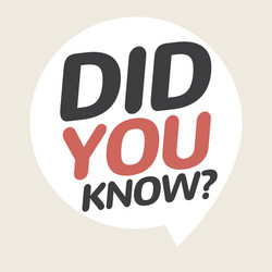 did you know text in speech bubble message vector image