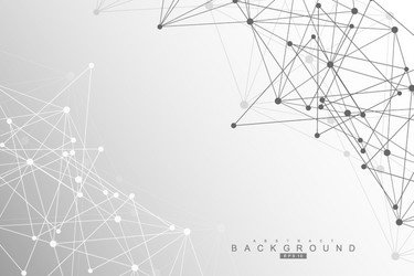 geometric abstract background with connected line vector image
