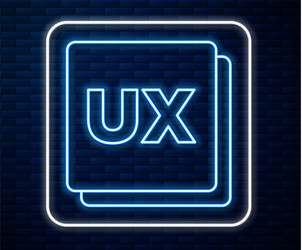 glowing neon line ui or ux design icon isolated vector image