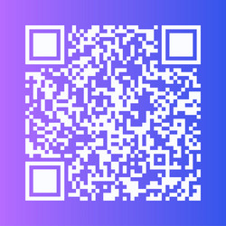 gradient qr code quick response marketing vector image