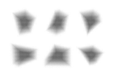 halftone hexagon pattern reprographic technique vector image