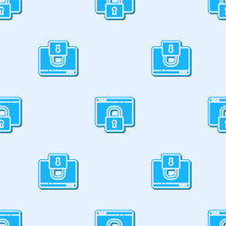 blue line secure your site with https ssl icon vector image