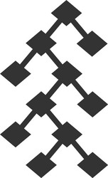 flat binary tree icon vector image