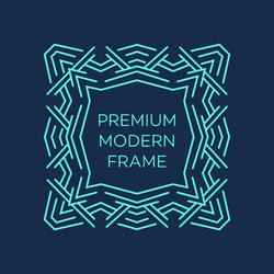 geometric frame in mono line style vector