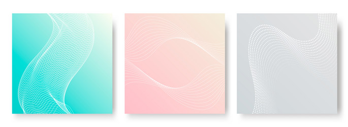 minimal dynamic covers design with color line vector image