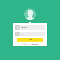 modern login user interface design with form vector image