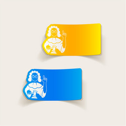 realistic design element judge vector image