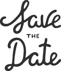 save date invite card template with modern vector image