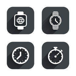 smart watch mechanical clock time and timer vector image