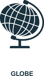 globe icon line style design ui vector image