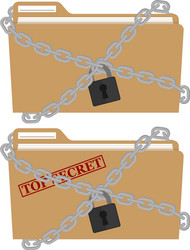 Secure Folder with Chain Lock vector image