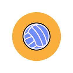 stylish icon in color circle volleyball ball Vector Image