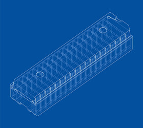 3d microchip rendering vector