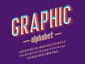 chisel font vector image