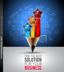 infographics complex layout with option buttons vector image