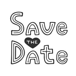 save date invite card template with modern vector image