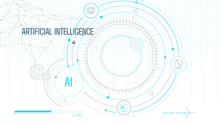 Artificial Intelligence Data Network vector image