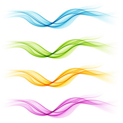 Abstract Color Wave Patterns vector image