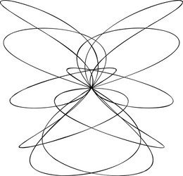 abstract knot design element random intersecting vector image