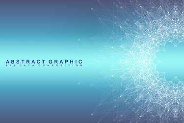 global network connection and big data vector image