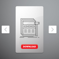 internet page web webpage wireframe line icon vector image