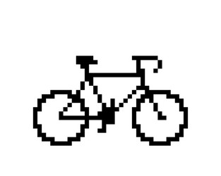 Pixel bicycle image for game assets vector