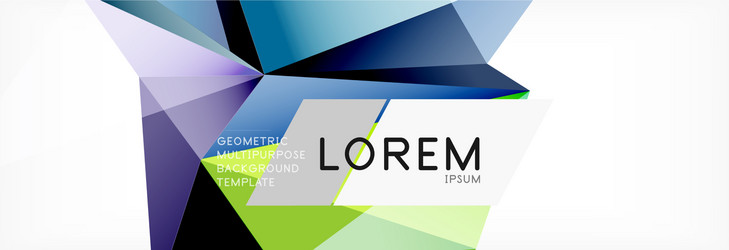 3d card on light backdrop abstract triangle vector image