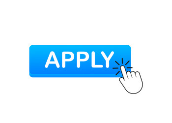 apply with cursor button internet icon pointer vector image