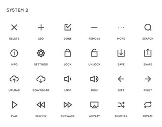 System user interface ui icon set high quality vector