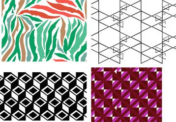 abstract colored lines with intersection set vector image