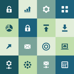 big data database icons universal set for web vector image