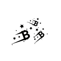 bitcoin coin with fast speed motion lines vector image