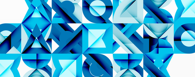 circles squares lines abstract background vector image